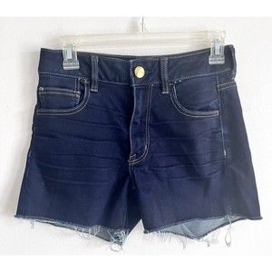 American Eagle Jean Shorts Hi-Rise Shortie Denim Size 6